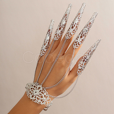 Halloween Gothic Flower
Iron Finger Ring Bracelets for Women WG5FE4C-05-1