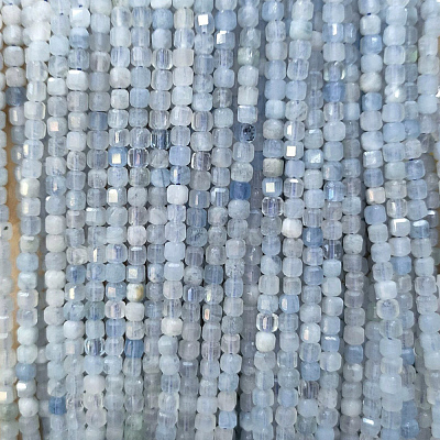 Natural Aquamarine Beads Strands G-A026-B06-2mm-1