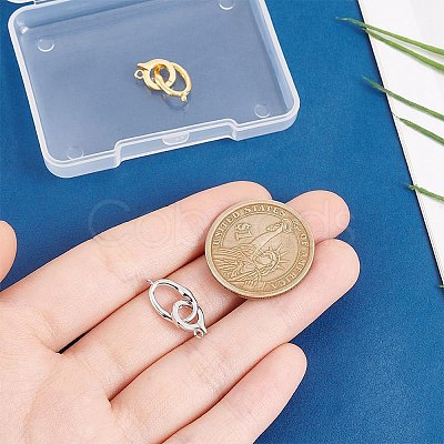 2Pcs 2 Colors 925 Sterling Silver Fold Over Clasps STER-AR0001-03-1