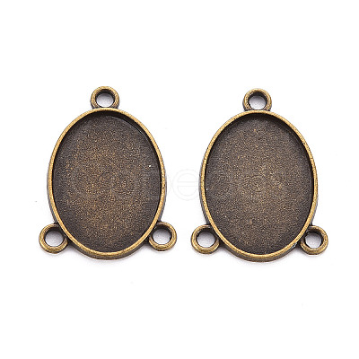 Tibetan Style Alloy Cabochon Connector Settings LS-S-TIBE-Q079-18x25-AB-1