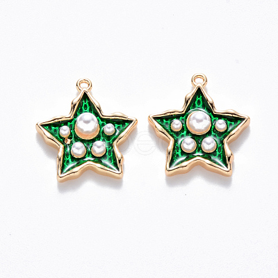 Brass Enamel Pendants KK-T049-056G-01-NF-1