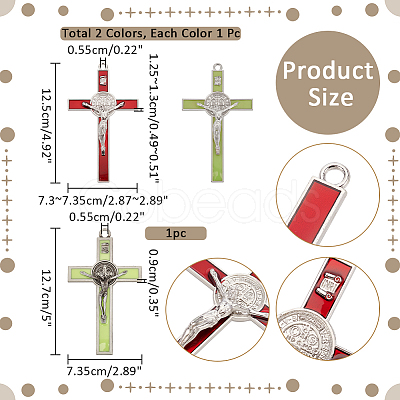 3Pcs 3 Style Zinc Alloy Enamel Big Pendants FIND-NB0004-93-1