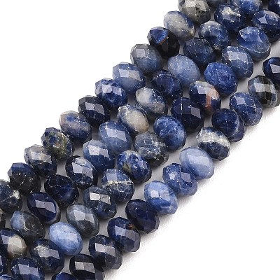Natural Sodalite Beads Strands G-C259-A23-5x8mm-1