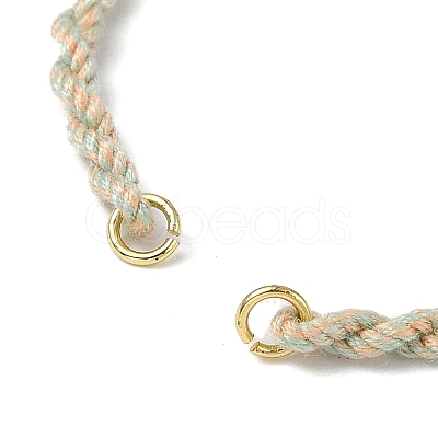 Braided Cotton Cord Bracelet Making MAK-L043-02G-06-1