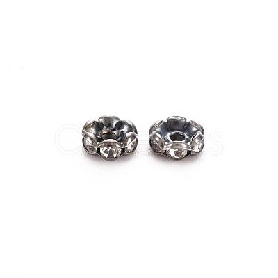 Iron Rhinestone Spacer Beads RB-A007-6MM-B-1