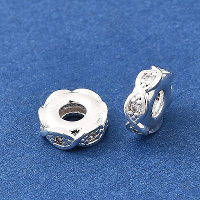 Brass Micro Pave Clear Cubic Zirconia Beads KK-K300-06A-S-1