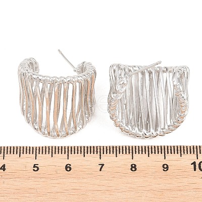 Brass Stud Earrings EJEW-P346-03P-1
