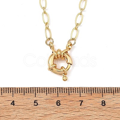 Brass Figaro Chain Necklaces with 304 Stainless Steel Spring Ring Clasps NJEW-JN06142-1