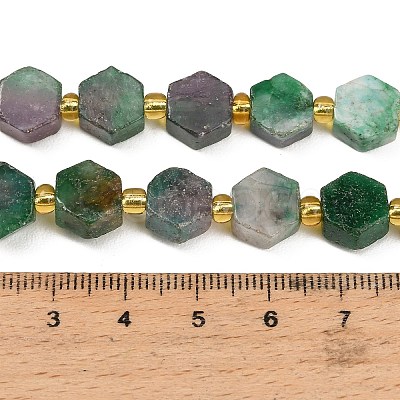 Dyed Natural Fuchsite Beads Strands G-F833-B04-01-1