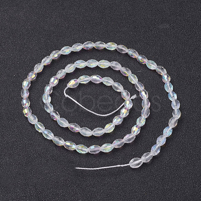 Electroplate Glass Beads Strands GC885Y-3-1