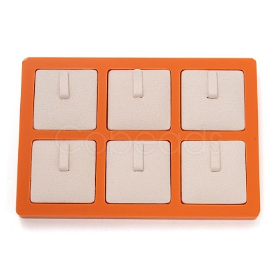 Resin Artificial Marble Finger Rings Display Tray AJEW-I048-01-1