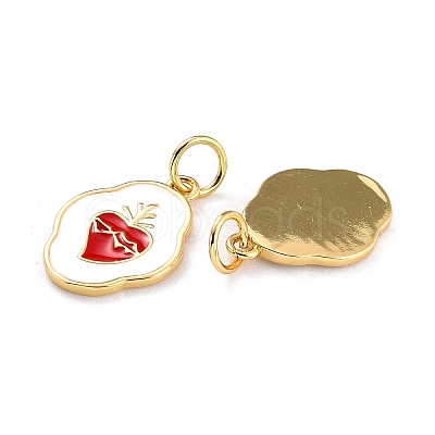 Brass Enamel Pendants X-KK-P204-17G-1
