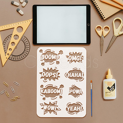 Plastic Drawing Painting Stencils Templates DIY-WH0396-682-1