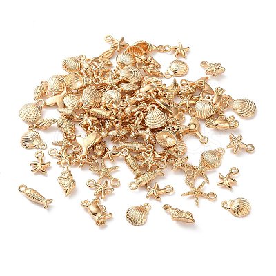 Sea Animals Alloy Pendants FIND-Z102-01G-01-1