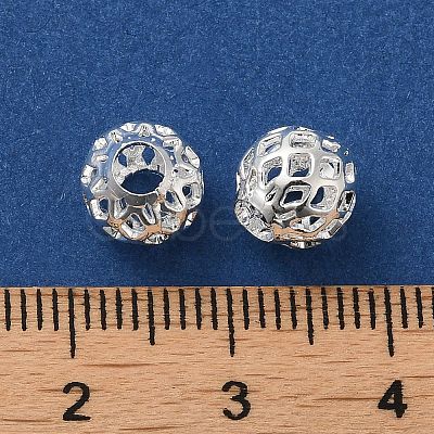 Brass Hollow Spacer Beads KK-P249-03D-S-1