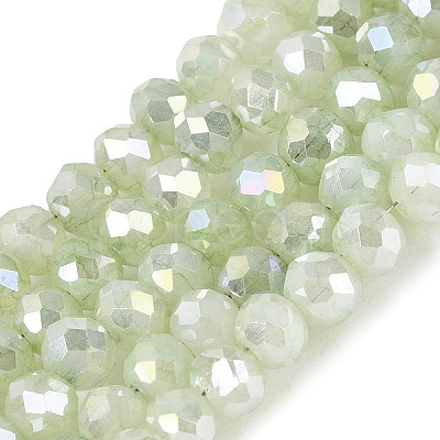 Dyed Crackle Imitation Jade Glass Beads Strands EGLA-Q131-02A-02-1