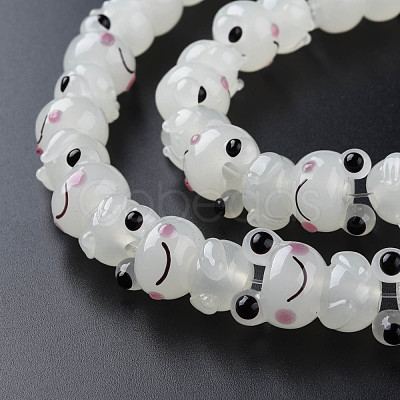 Handmade Bumpy Lampwork Beads Strands LAMP-T007-16C-1