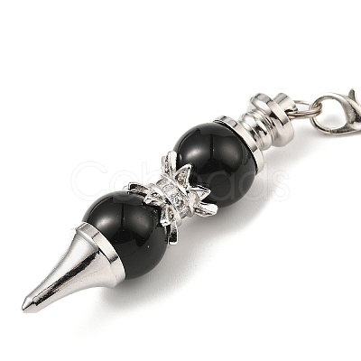 Natural Black Onyx Pointed Dowsing Pendulums G-K338-29P-07-1