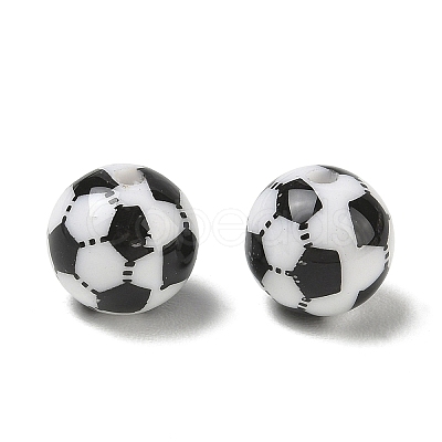 Sports Opaque Acrylic Beads AC-CBAC27C-02A-1