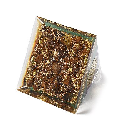 Orgonite Pyramid Resin Energy Generators DJEW-D013-04B-1