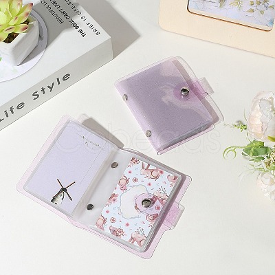 2Pcs PVC Mini Photocard Holder Book AJEW-SP0002-20A-04-1