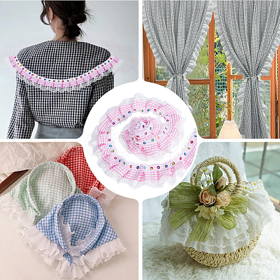 5Yards Polyester Lace Ribbon OCOR-GF0006-20B-1