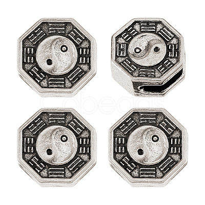 4Pcs Brass European Beads KK-FH0008-27A-AS-1