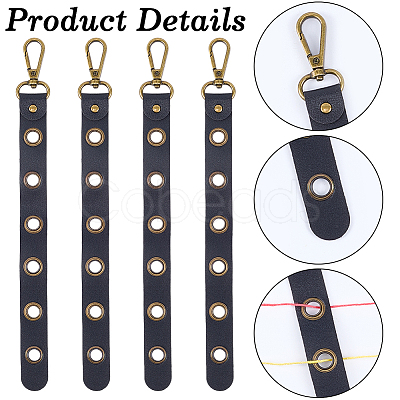 4Pcs Alloy Leather Threader AJEW-CL0005-55B-1