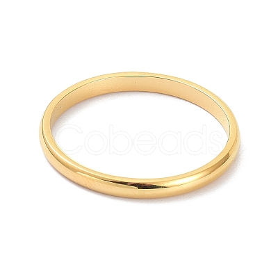 2mm Polished Plain Dome Finger Ring for Girl Women RJEW-C012-05D-G-1