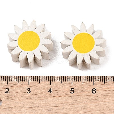Spray Painted Wood Beads WOCR-PW0003-75A-1