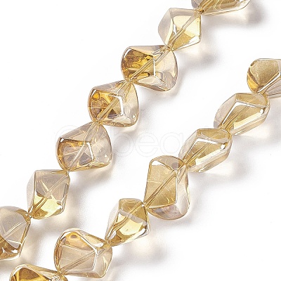 Pearl Luster Plated Electroplate Glass Beads EGLA-Q066-PL01-1