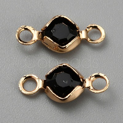 Brass Rhinestone Connector Charms LS-RB-WH0001-08D-1