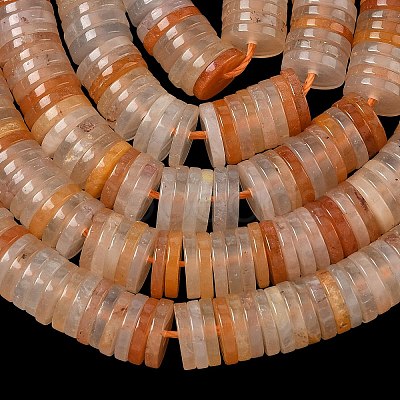 Natural Honey Jade Beads Strands G-G329-B02-8x1mm-1