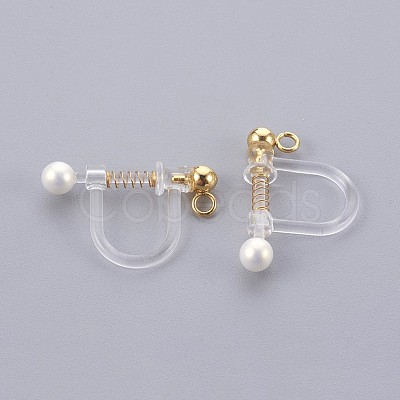 Plastic Clip-on Earring Findings X-STAS-P221-24G-1