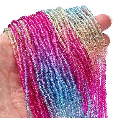 Transparent Painted Glass Beads Strands LS-DGLA-A034-T2mm-A14-1