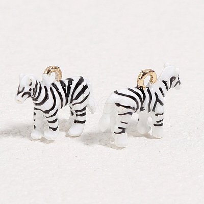 Alloy Enamel Pendants AL-CBA21BC-01G-1