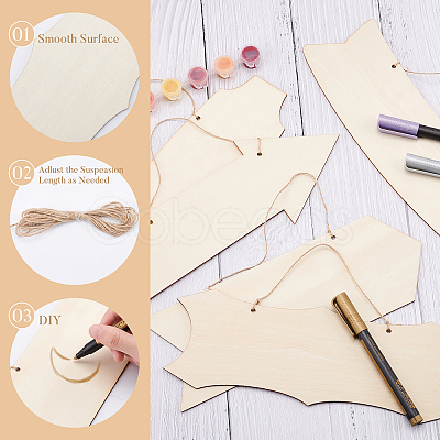 Wooden Ornaments WOOD-WH0107-32-1
