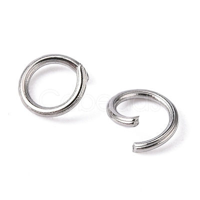Tarnish Resistant 304 Stainless Steel Open Jump Rings STAS-E011-5x0.7mm-1