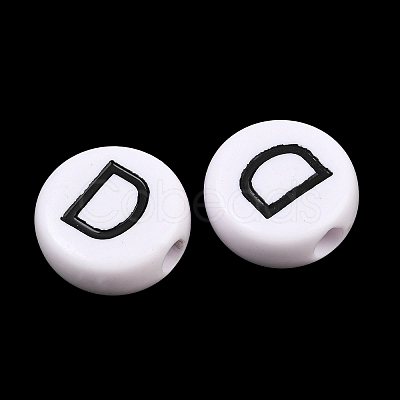 Opaque White Acrylic European Beads AC-CBA3BDD-01D-1