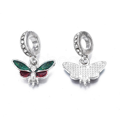 Rack Plating Alloy Enamel European Dangle Charms LS-MPDL-N039-040-1