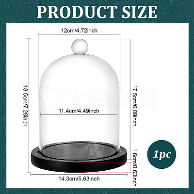 Arch Glass Dome Cover AJEW-WH0481-606B-1