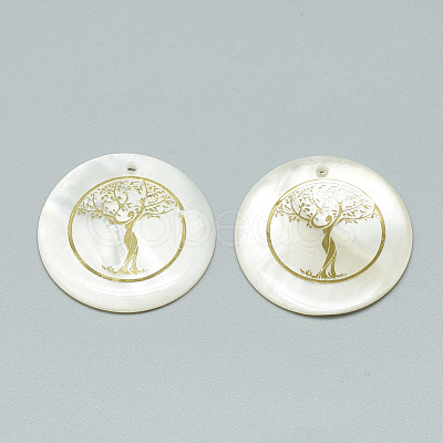 Freshwater Shell Pendants X-SHEL-Q016-013-1