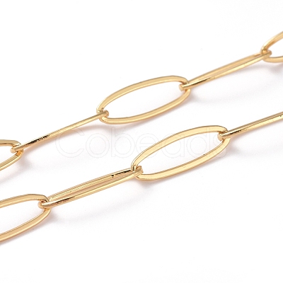 Soldered Brass Paperclip Chains CHC-G005-24G-1