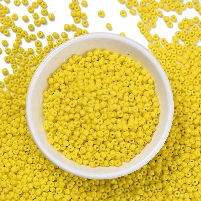 8/0 Opaque Colours Round Glass Seed Beads X-SEED-A010-3mm-42-1