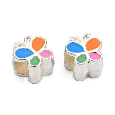 Alloy Enamel European Beads LS-MPDL-T005-004F-RS-1