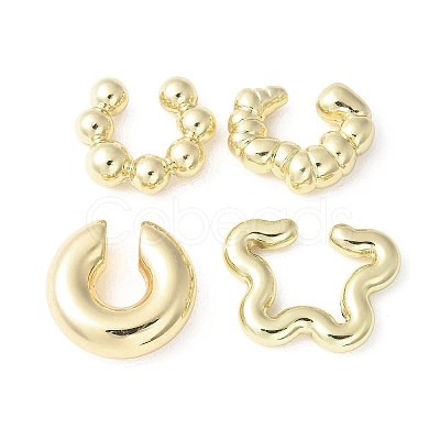 4Pcs Adjustable CCB Plastic Cuff Earrings EJEW-V006-02G-1