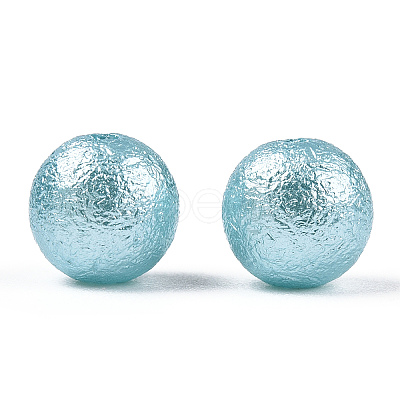 Matte Round ABS Plastic Imitation Pearl Beads SACR-R880-8mm-Z19-1