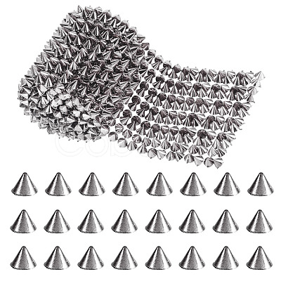 1 Yard 12-Row Resin Spike Stud Cone Flatback Punk Rock Trim Mesh Bead Craft FIND-TA0006-73A-1