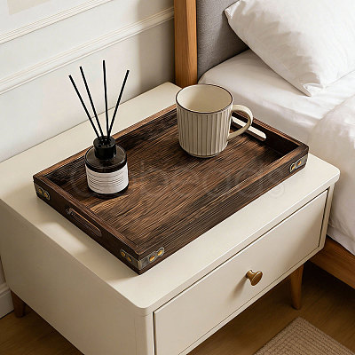 3Pcs 3 Styles Wood Tea Tray AJEW-PH0009-97-1