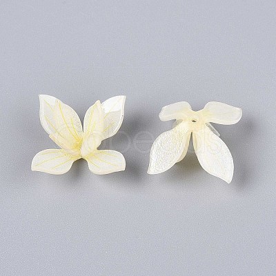 Flower Acrylic Bead Caps SACR-T017-52-1